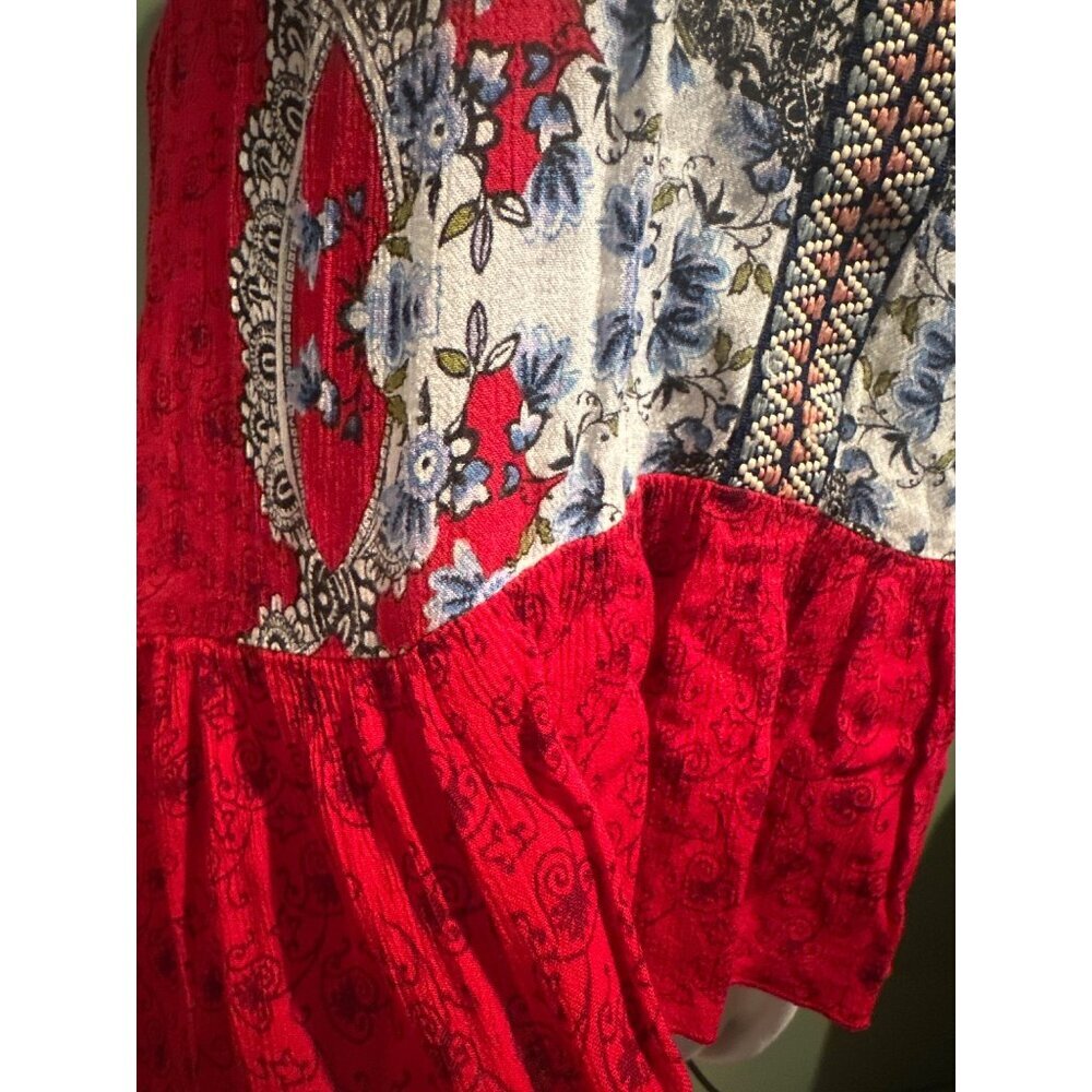 Patrons of Peace Embroidered Boho Tank Top Women’s Small Gypsy Festival - Picture 2 of 8